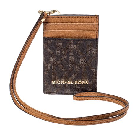 id card michael kors lanyard|michael kors badge lanyard.